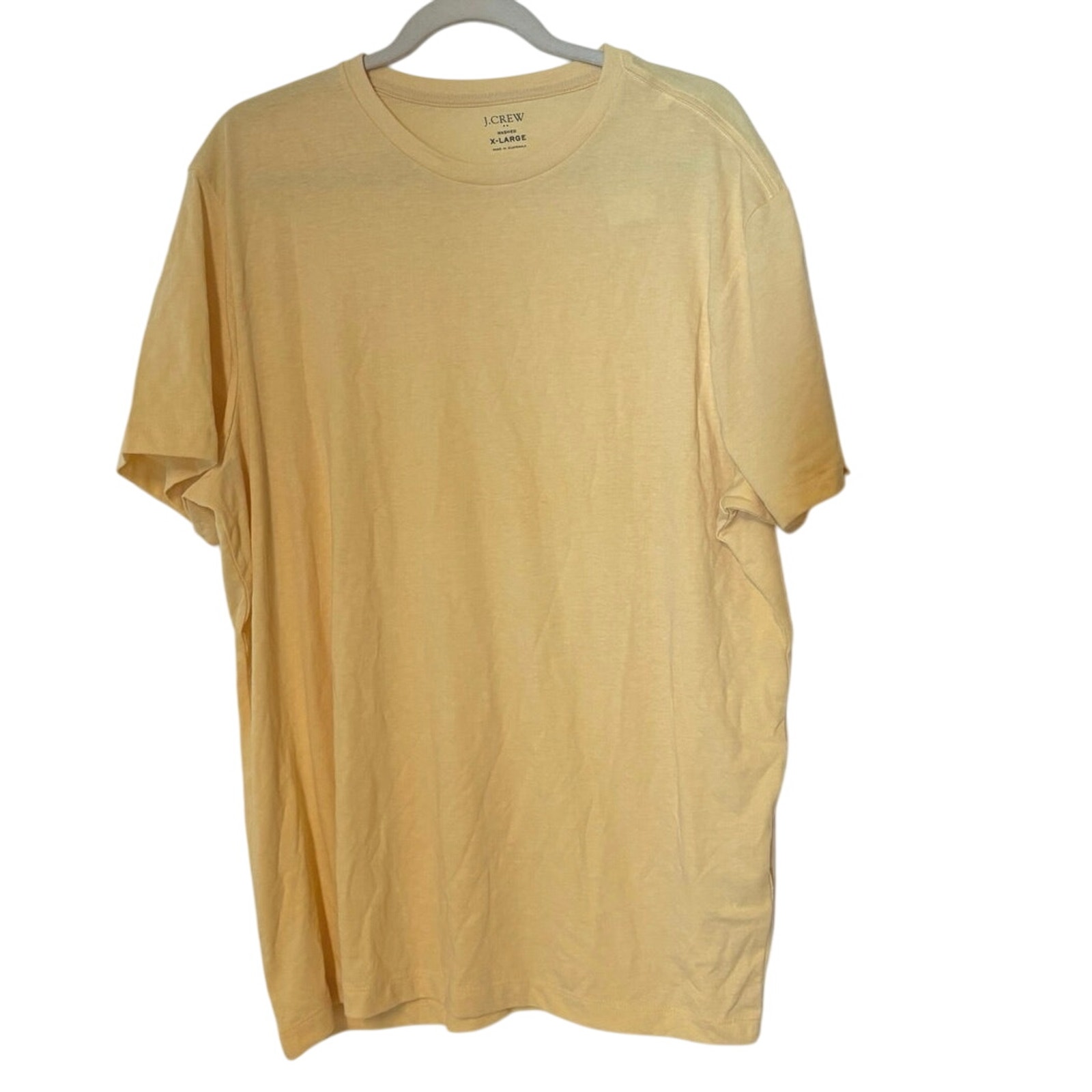 Nwt J.Crew Cotton Blend Washed Jersey Tee In Yellow Size Xl